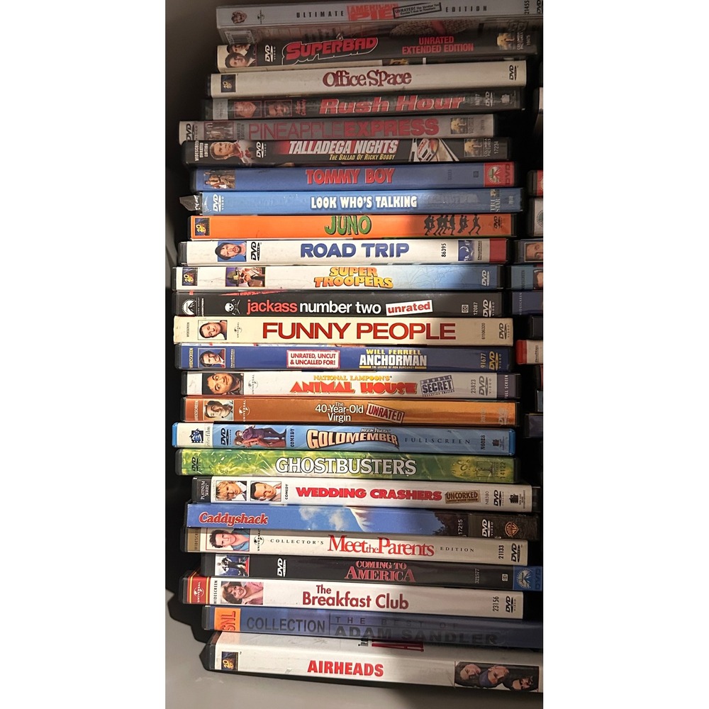 Comedy DVD Lot 25 Movies Superbad Ghostbusters Anchorman Breakfast Club, etc VG
